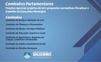 Primeiro Secretário Léo Parente, anuncia membros das Comissões Permanentes.