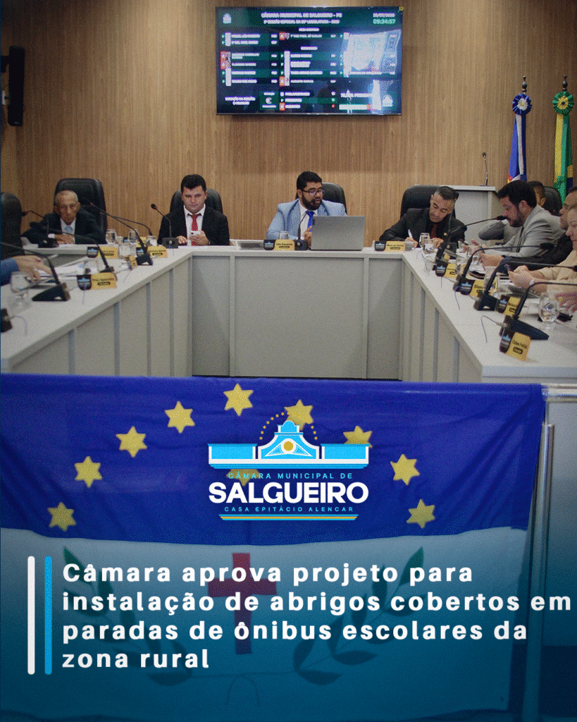 Câmara aprova projeto para instalação de abrigos cobertos em paradas de ônibus escolares na zona rural