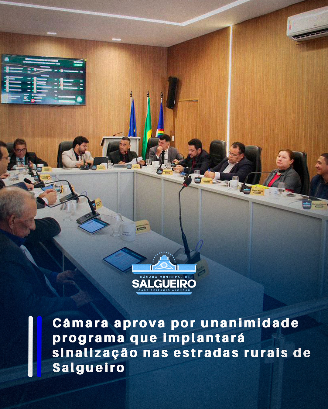 Câmara aprova por unanimidade programa que implantará sinalização nas estradas rurais de Salgueiro